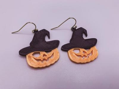 Dual Extrusion Pumpkin Earrings