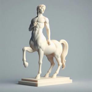 421 Centaur - Full-Body Ivory Figurine, 3d printable, predator, predator, triceratops, t-rex, animal, statue, sculpture, collectible, creature, magic, poodle, bear, dragon, dragon, dnd, cat, monster hunter, dog
