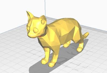 gato low poly   