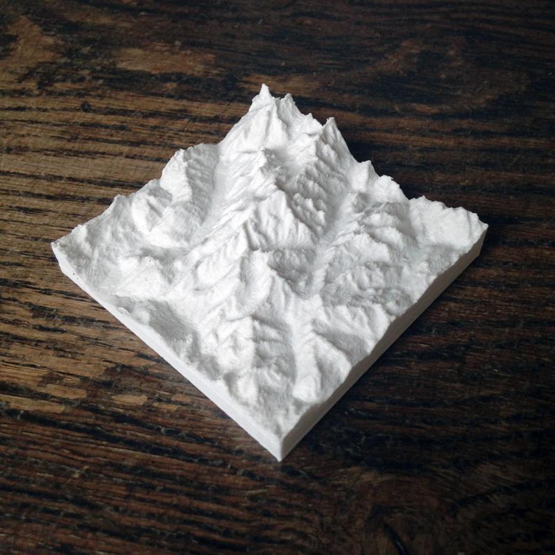 Topographic map of Mont Blanc