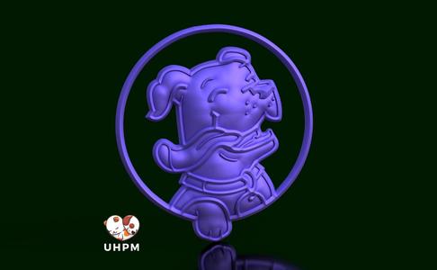 "Button Dog Peeked: Fresh Air in 3D! 🐶🪟"