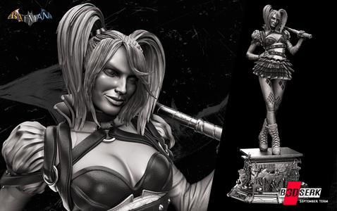 B3DSERK September term 2022: Harley Quinn Sculpture 1/6 ready for printing