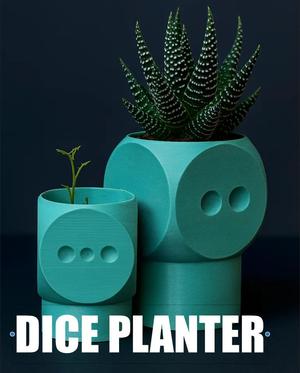 Dice Planter with Base   