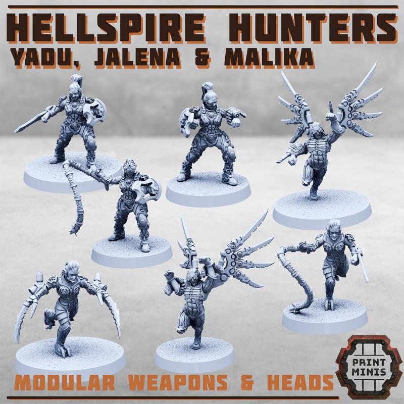 Hellspire Hunters: Jalena, Malika and Yadu