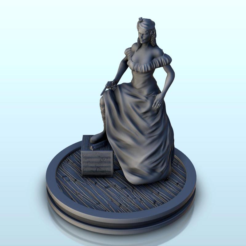 Woman in dress with gun and dynamite (15) - Six Gun Sound Desperado Old Chronicles Gunfight Gutshot Blackwater Gulch