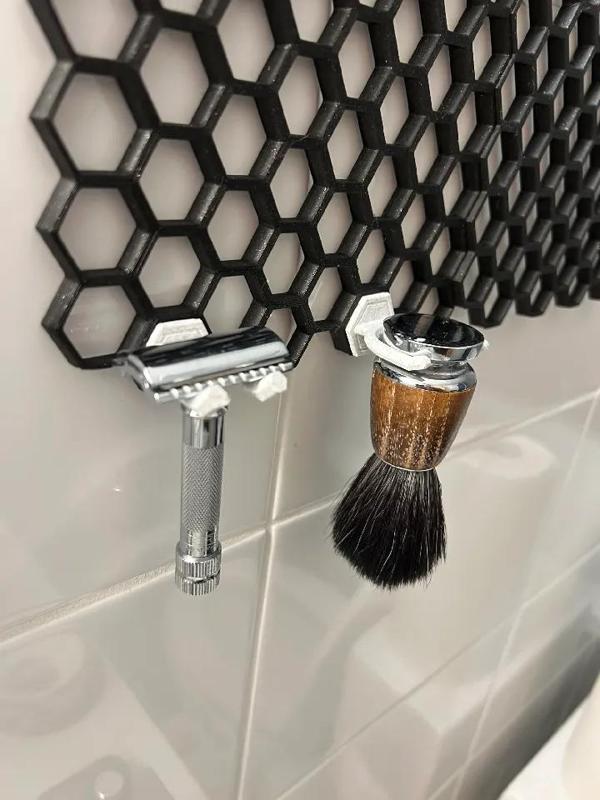 Shaving Brush Holder for Honeycomb Storage Wall (HSW)   