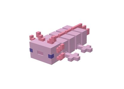 minecraft axolotl flex + keychain