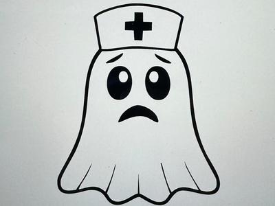 Boo Sheet Ghost Pin for Nurses