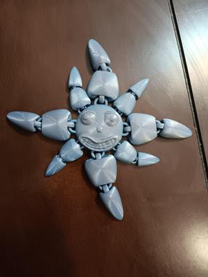 smiling sun - flexi fidget toy - print in place - articulated