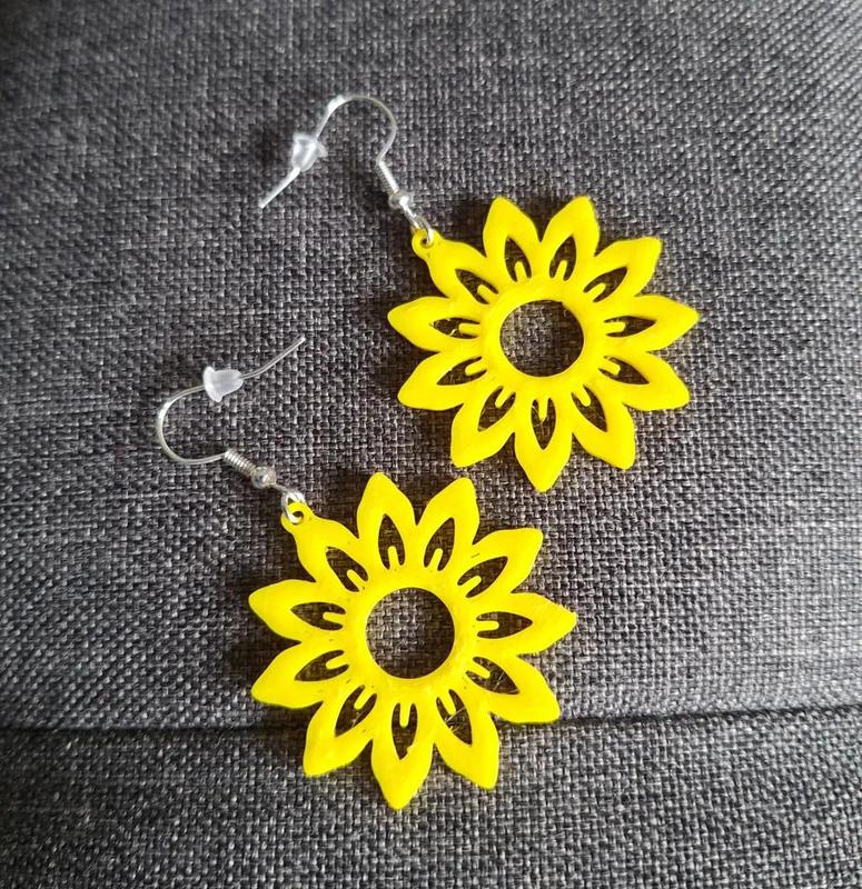 earring sunflower   