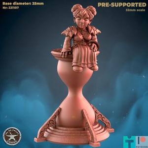 Gnome Sorceress siting on Clock