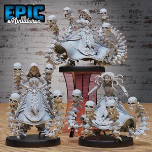 Gnome Lich Queen Set / Undead Dwarf Wizard / Dwarfen Sorcerer / Halfling Spirit / Half Gnome Ghost / Skelet Necromancer / Skeleton Army / Graveyard Encounter