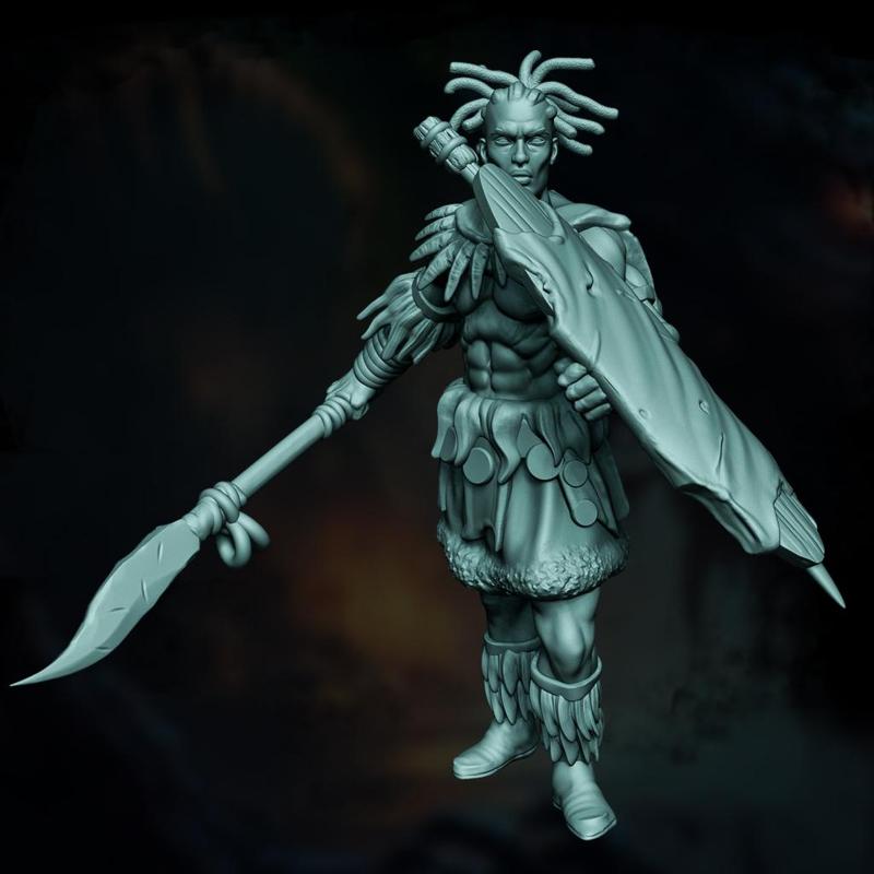 Tribes Warrior Spearman