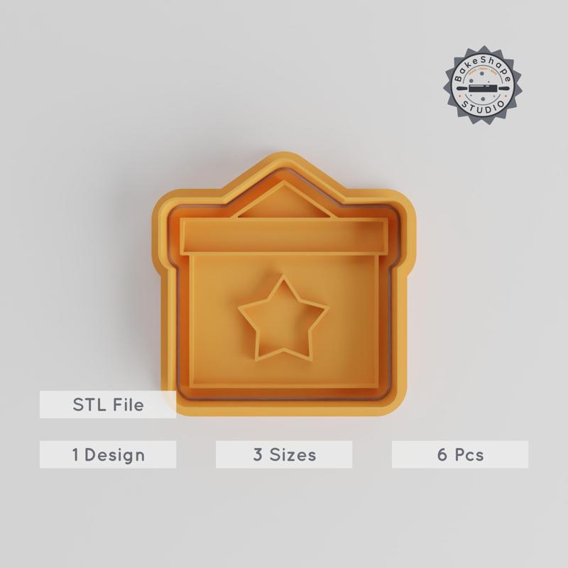 Cookie & Fondant Presentation Cutter & Stamp Set, Educational Theme, 6 Pieces, Sizes S/M/L PRODUCT_2940