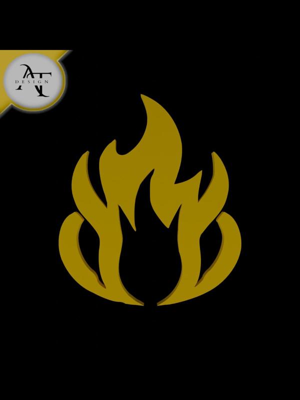 Simple Flame Symbol - 2D Art