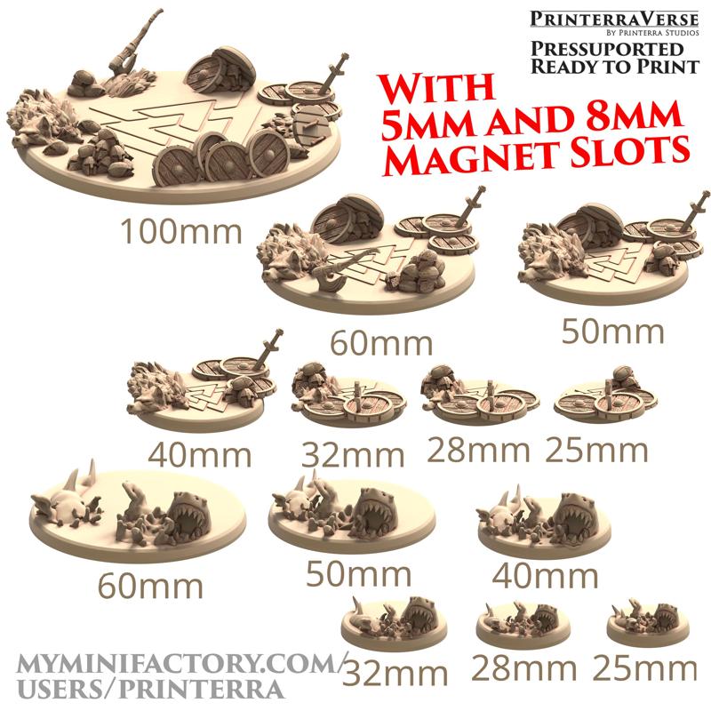 021 BASE Norse Valknut Viking  Weapons and Shark in Water