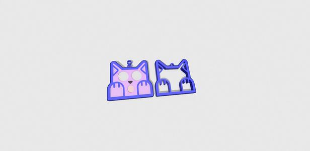 Kitty (Cat) emoji keychain.stl