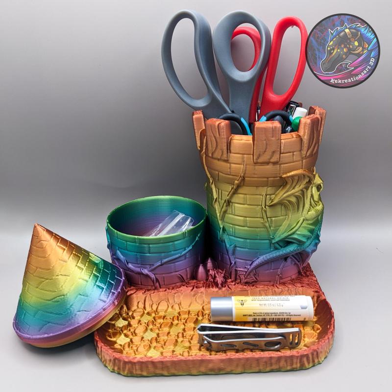 Dragon Castle Desk Organizer