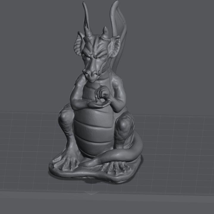 Dragon Statue counting gold