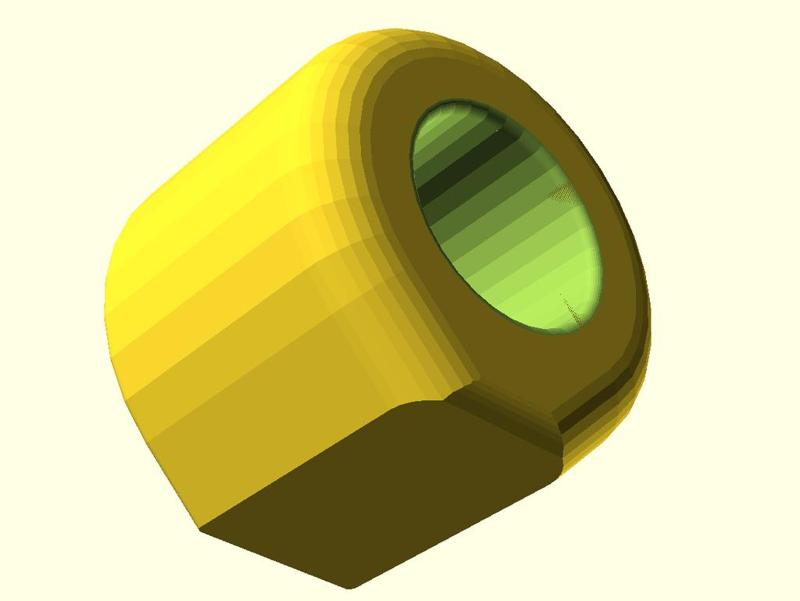 Cylinder with hole filleted and chamfered