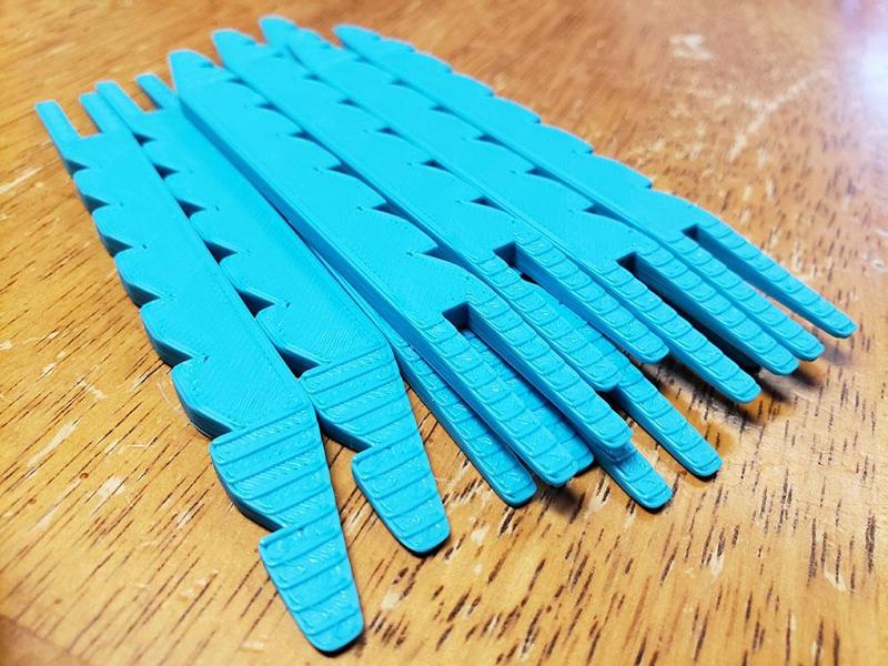 Pleating Fork 1/2" Pleats, rounded, tapered, poker, ruler