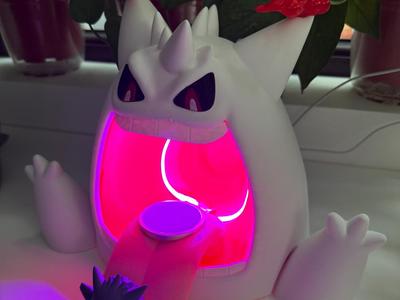 Gigantamax Gengar Foyer Organizer - Modified for MagSafe Wireless Charging and Lighting Kit