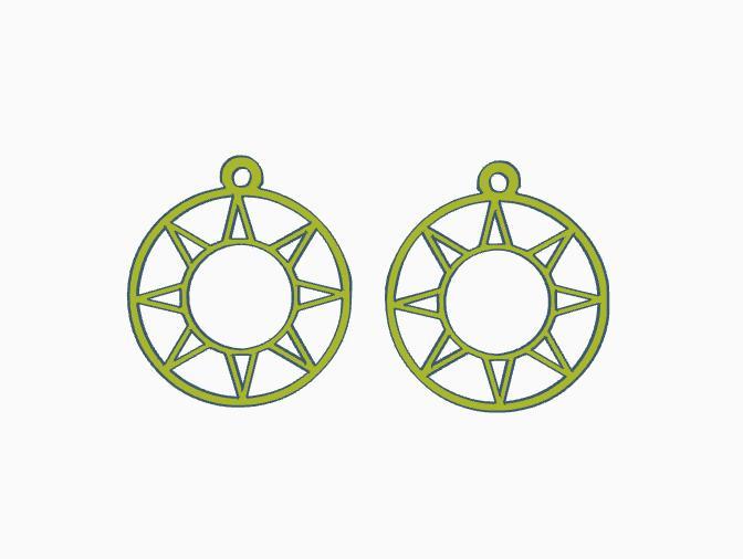sun pendant pendant earrings and key ring