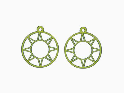 sun pendant pendant earrings and key ring