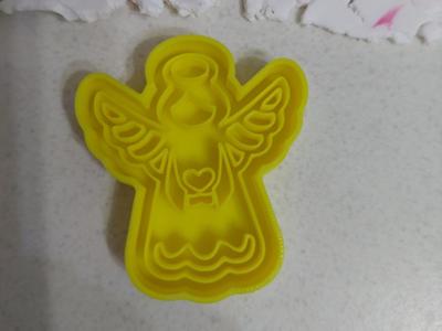 Angel cookie cutter with heart