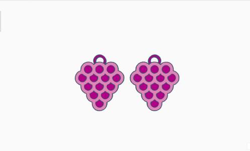 grape aesthetic earrings keychain necklace