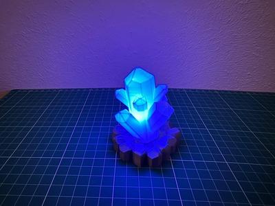 Mini Lamp "Crystal on Stone Base"