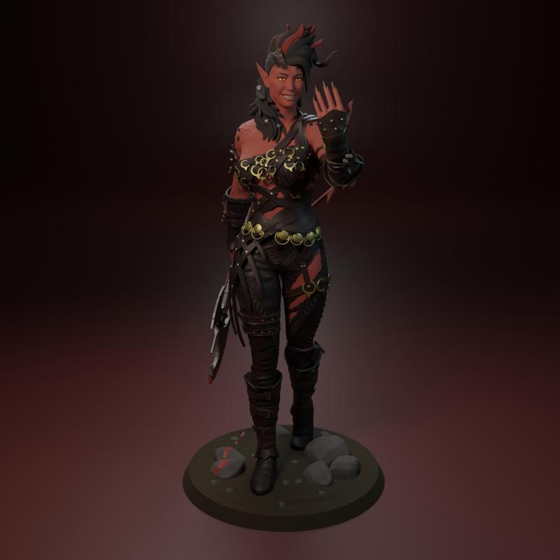 Karlach from Baldur's Gate 3. 3 versions