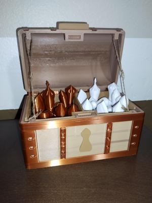 Wooden Chess Treasure Chest