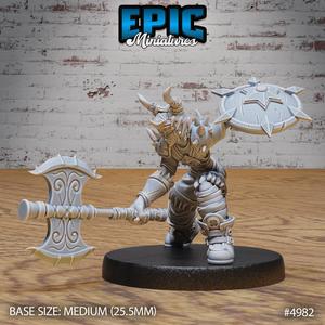 Young Barbarian Attack ‧ DnD Miniature ‧ Tabletop Miniatures ‧ Gaming Monster ‧ 3D Model ‧ RPG ‧ DnDminis ‧ STL FILE