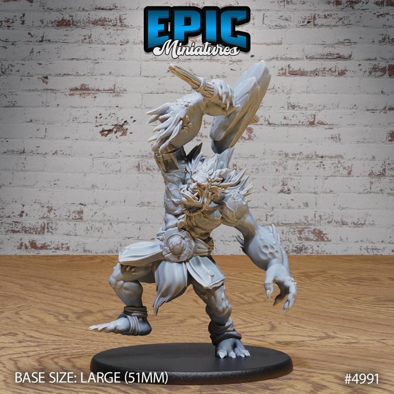 Savage Troll Attack ‧ DnD Miniature ‧ Tabletop Miniatures ‧ Gaming Monster ‧ 3D Model ‧ RPG ‧ DnDminis ‧ STL FILE