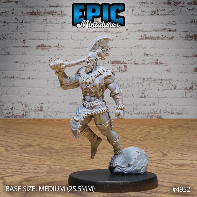 Orc Warrior Jump ‧ DnD Miniature ‧ Tabletop Miniatures ‧ Gaming Monster ‧ 3D Model ‧ RPG ‧ DnDminis ‧ STL FILE