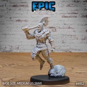 Orc Warrior Jump ‧ DnD Miniature ‧ Tabletop Miniatures ‧ Gaming Monster ‧ 3D Model ‧ RPG ‧ DnDminis ‧ STL FILE