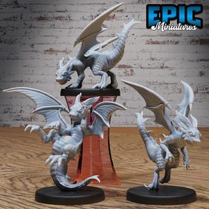 Light Dragon Wyrmling Stand ‧ DnD Miniature ‧ Tabletop Miniatures ‧ Gaming Monster ‧ 3D Model ‧ RPG ‧ DnDminis ‧ STL FILE