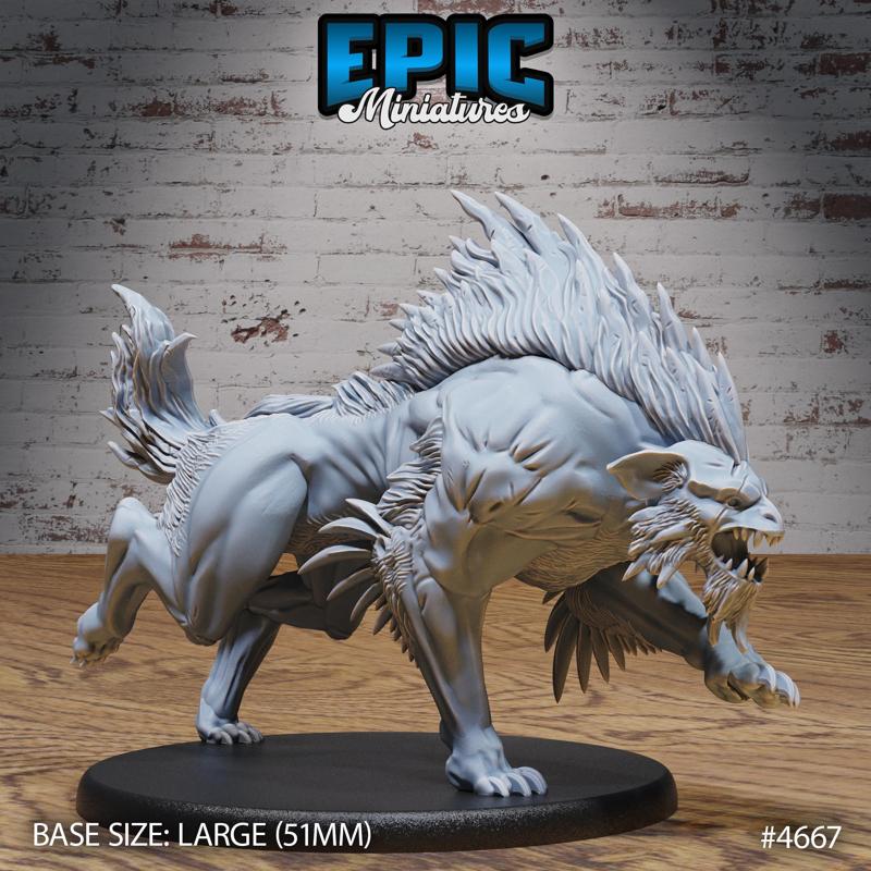 Warg Beast Run ‧ DnD Miniature ‧ Tabletop Miniatures ‧ Gaming Monster ‧ 3D Model ‧ RPG ‧ DnDminis ‧ STL FILE