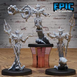 Water Myrmidon Set ‧ DnD Miniature ‧ Tabletop Miniatures ‧ Gaming Monster ‧ 3D Model ‧ RPG ‧ DnDminis ‧ STL FILE