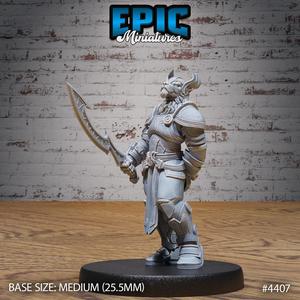 Beast Folk Paladin Scimitar ‧ DnD Miniature ‧ Tabletop Miniatures ‧ Gaming Monster ‧ 3D Model ‧ RPG ‧ DnDminis ‧ STL FILE