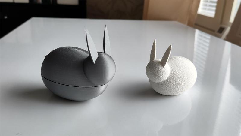 Minimalistic easter bunny egg container