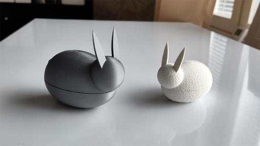 Minimalistic easter bunny egg container