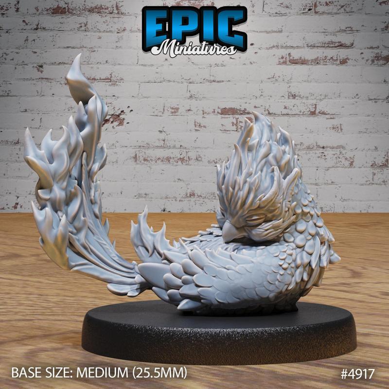 Phoenix Hatchling Sleep ‧ DnD Miniature ‧ Tabletop Miniatures ‧ Gaming Monster ‧ 3D Model ‧ RPG ‧ DnDminis ‧ STL FILE