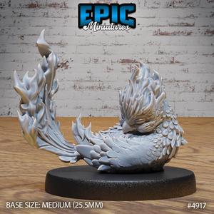 Phoenix Hatchling Sleep ‧ DnD Miniature ‧ Tabletop Miniatures ‧ Gaming Monster ‧ 3D Model ‧ RPG ‧ DnDminis ‧ STL FILE
