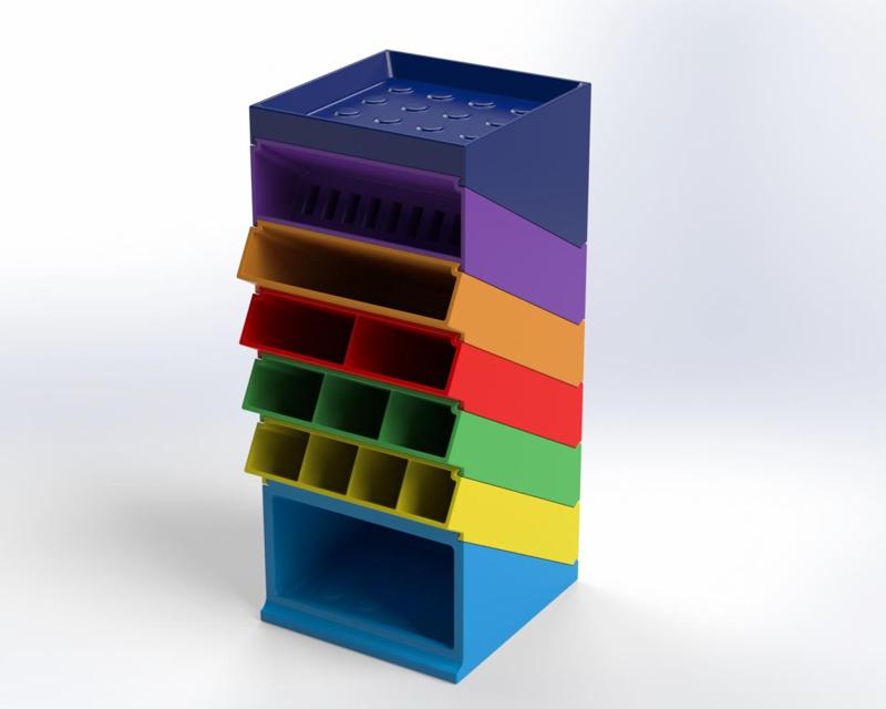 Modular Stackable Office Desk Organizer