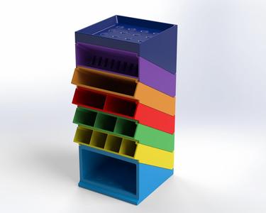 Modular Stackable Office Desk Organizer