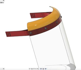 Covid 19 Faceshield with hole punch clip