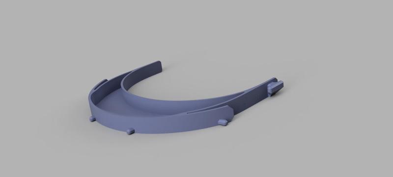 Shorter Headband for Face Shield with Closed Top