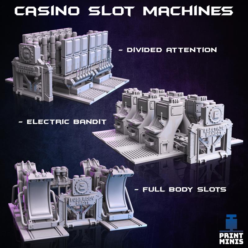 Casino Games - Slot Machines x3 - Broken Chip Collection